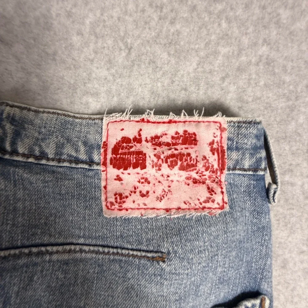 Levis Engineered Jeans Red Label Mens 30x30 Light Wash Distressed Twisted Seam